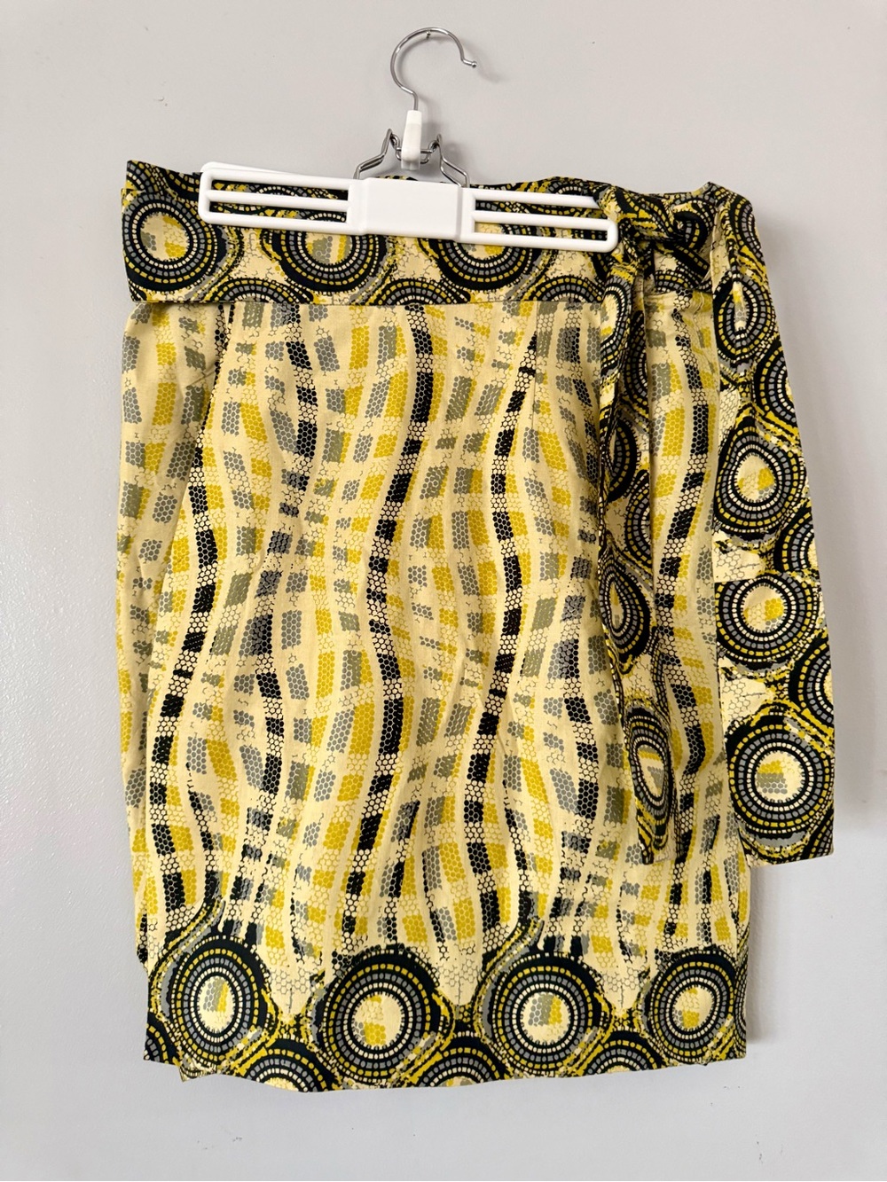 🌿Mishana Yellow African Print Adjustable Wrap Skirt - One Size